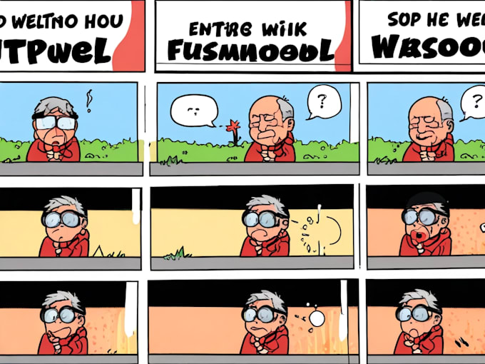 draw any humorous comic strip or cartoon
