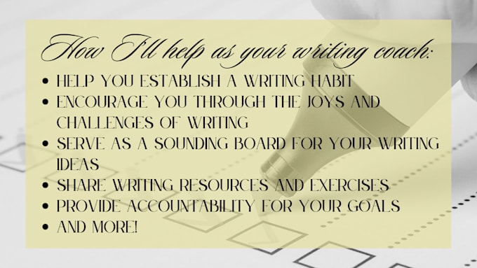 be your fiction writing coach and mentor