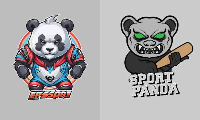 make amazing esport mascot panda logo