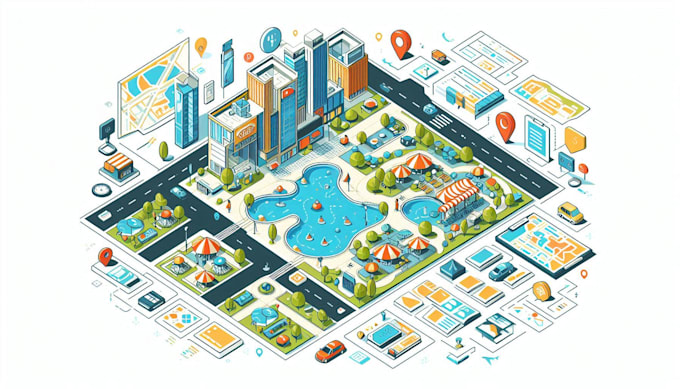 Design a map or a site plan vector illustration by Kalonrton | Fiverr