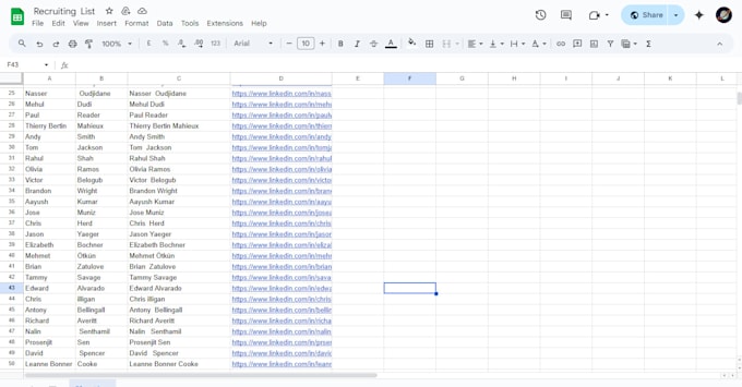 do linkedin recruiting, sourcing and list building