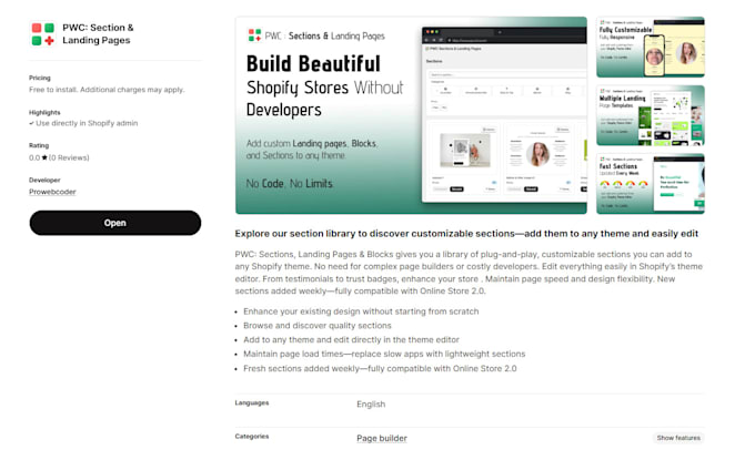 create a custom shopify app for you