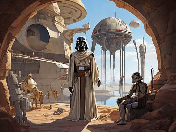 create star wars and sci fi illustration