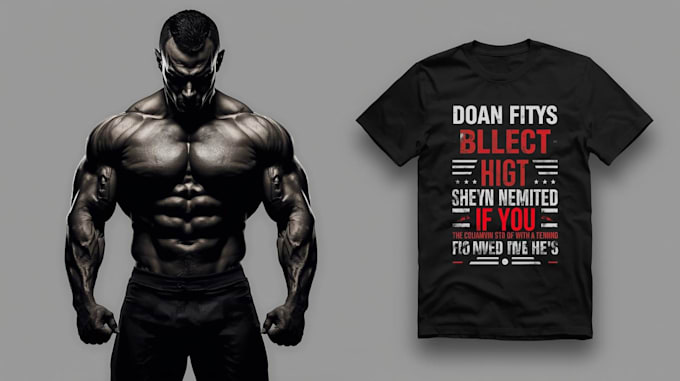 design custom gym and fitness t shirt for print on demand