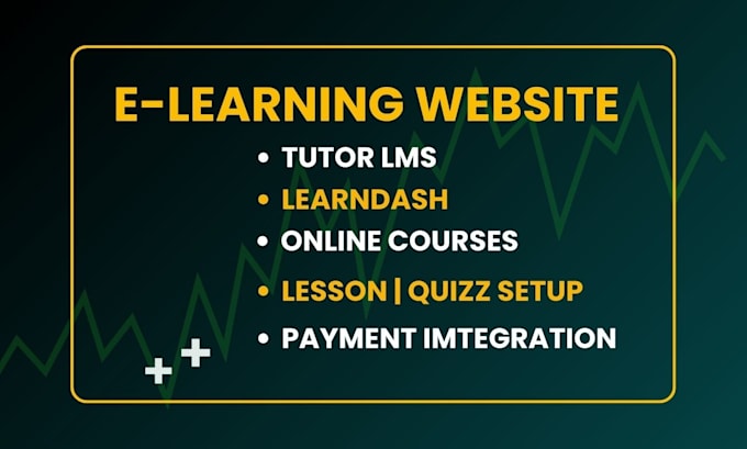 make a professional wordpress elearning lms website using tutor lms or learndash