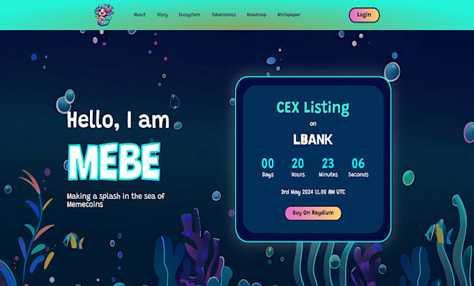 develop solana presale website, solana memecoin token with solana smart contract