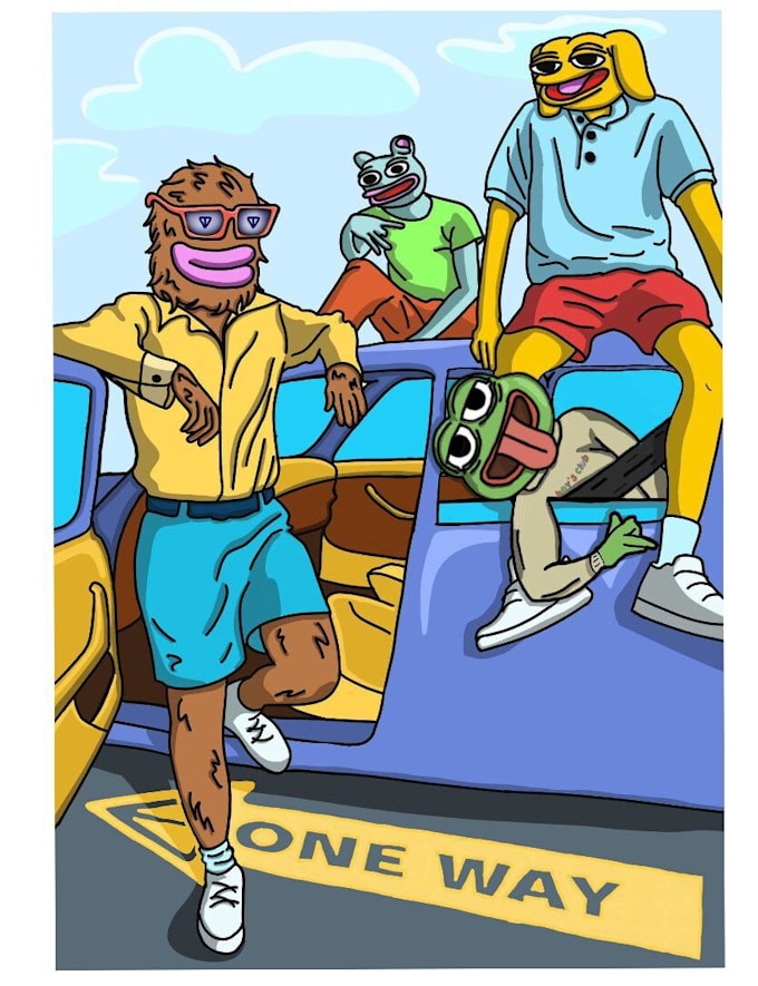 Meme coin art funny meme video character design animation meme