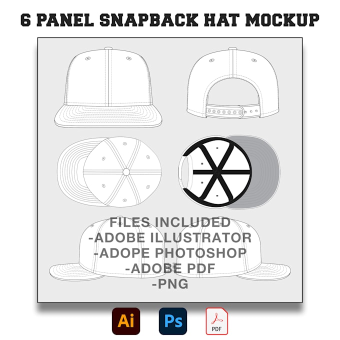 make a blank hat mockup template
