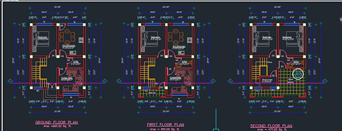 Draw 2d floor plan for your building in autocad by Bashyal_santosh | Fiverr