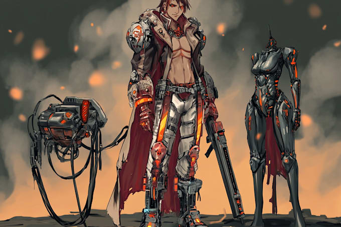 design stunning sci fi, cyberpunk, fantasy characters