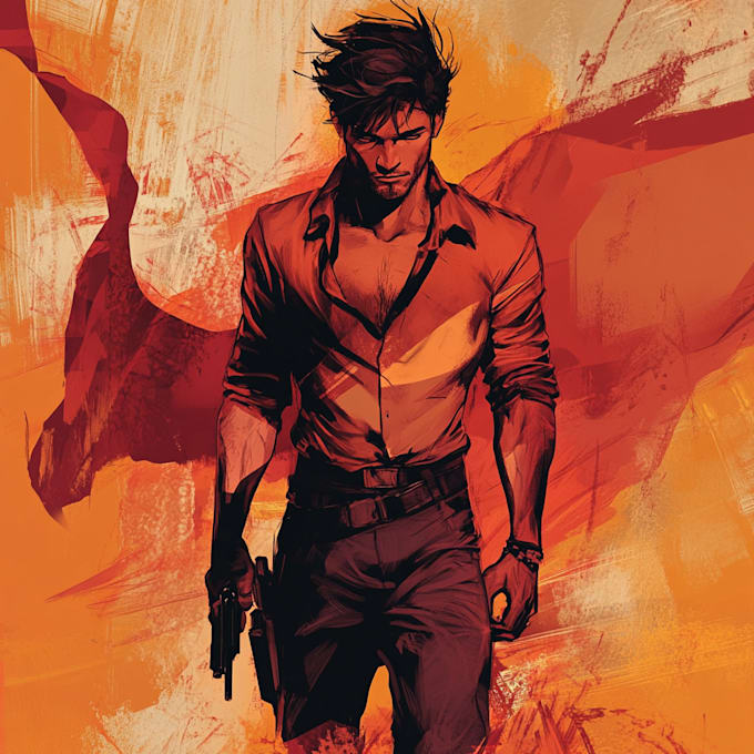 draw a cover art or comic cover art