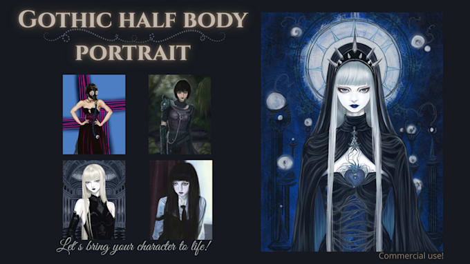 create an unique dark gothic or fantasy character