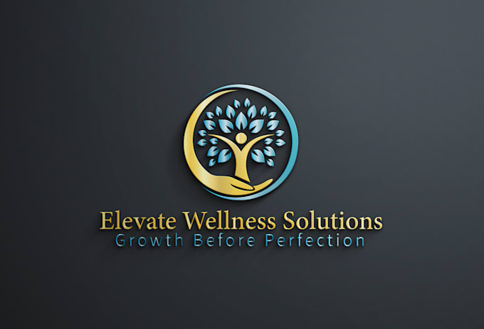 unique mental health, wellness, medical, brain, clinic logo