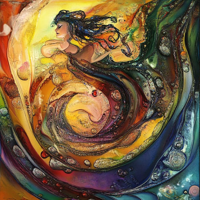 draw a digital abstract art illustration