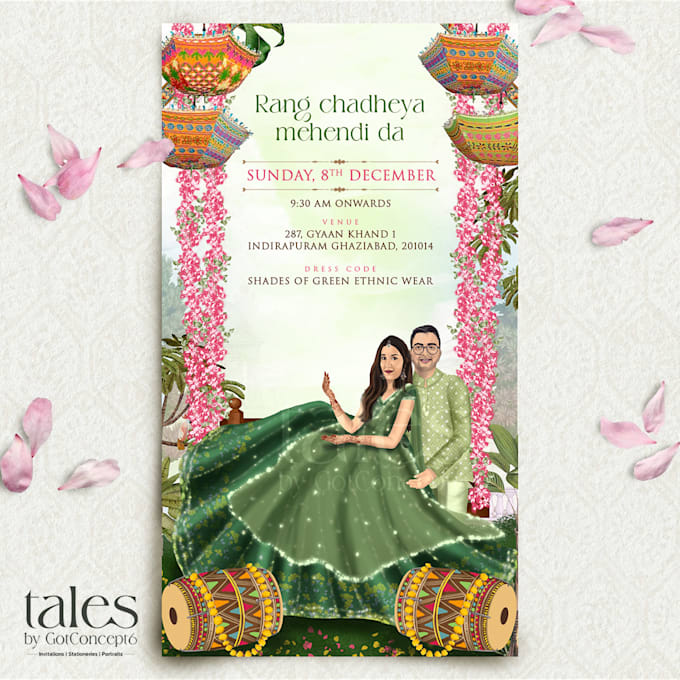 do caricature wedding invitation videos