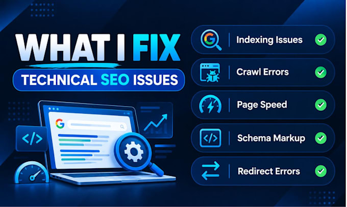 do technical SEO audit and fix indexing, speed, crawl errors