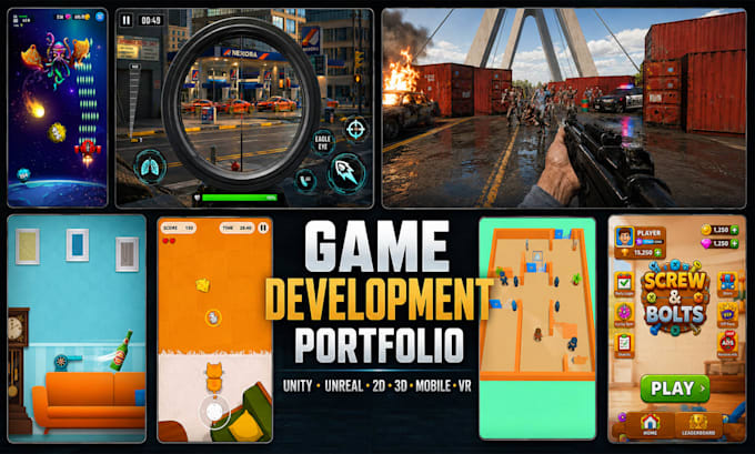 develop 3d and 2d mobile games with unity game development and unreal engine