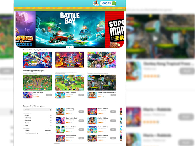 develop arcade gaming website, tournament platform and automated game portal