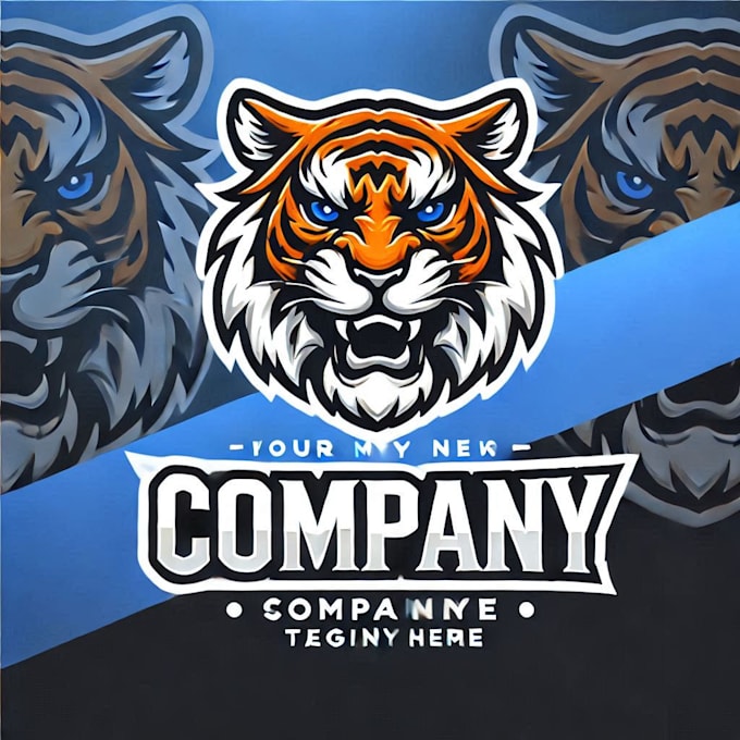 do awesome tiger head mascot logo design with business