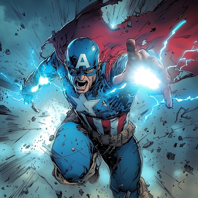 draw comic book art and comic book illustration