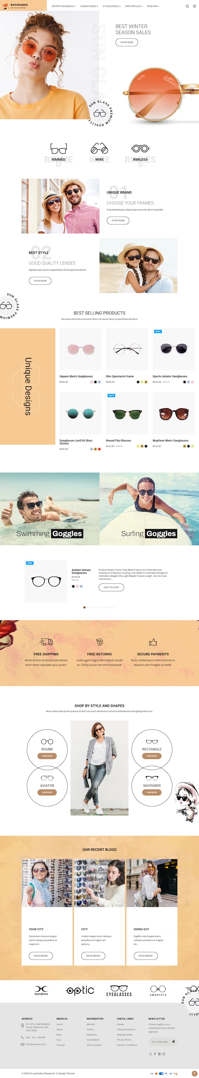 design sunglasses shopify store sunglasses website eyeglasses eyewear store