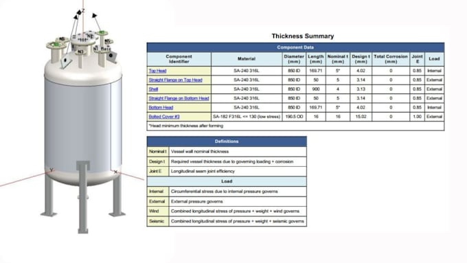 design pressure vessel and storage tank fabrication drawings