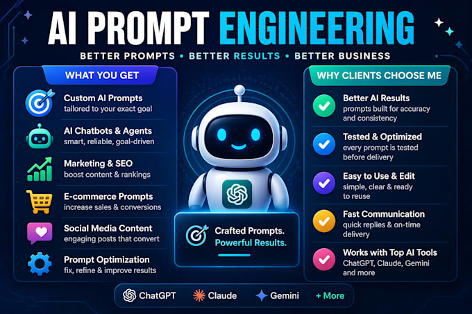 be your ai prompt engineer for chatgpt, ai agents and chatbots