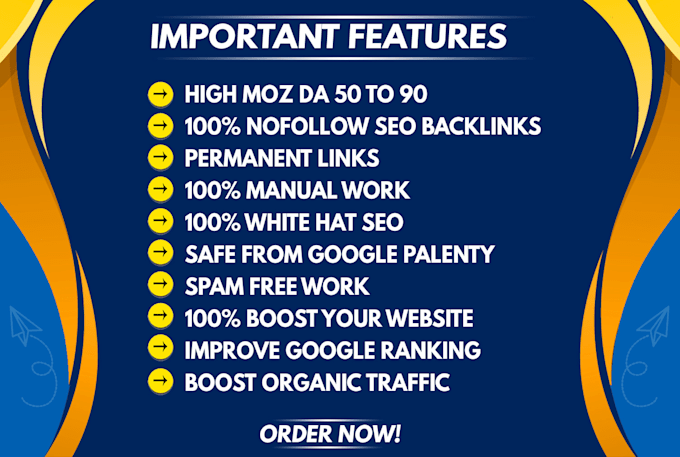 make high quality da 60 to 90 nofollow SEO backlinks for link building