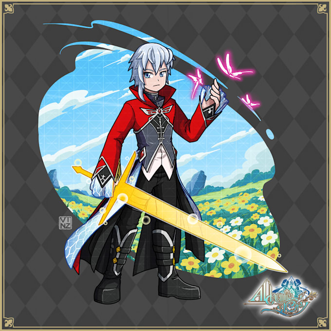draw hero, mecha, armor, character, concept art or artwork