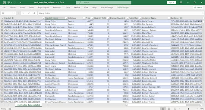 do accurate data entry and cleaning in ms excel and powerbi