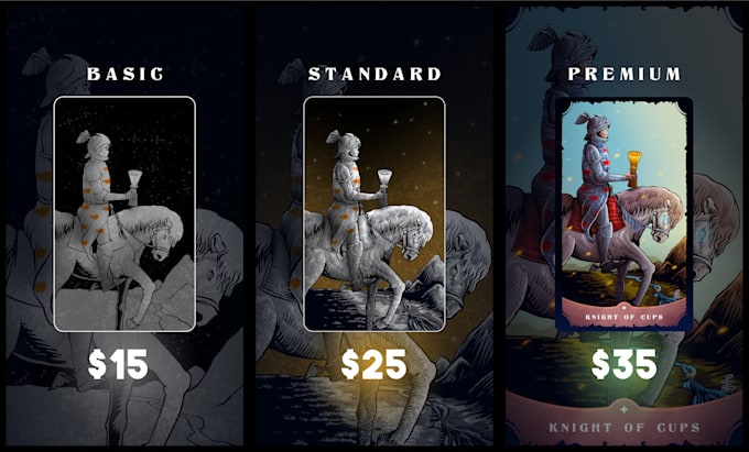 make tarot or oracle illustration