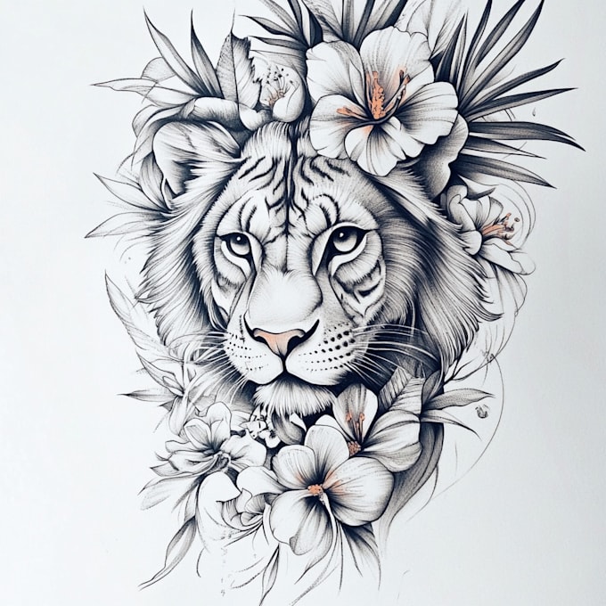 do a custom animal tattoo design for you