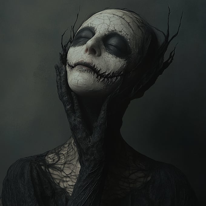 create a 2d fantasy or horror character illustration