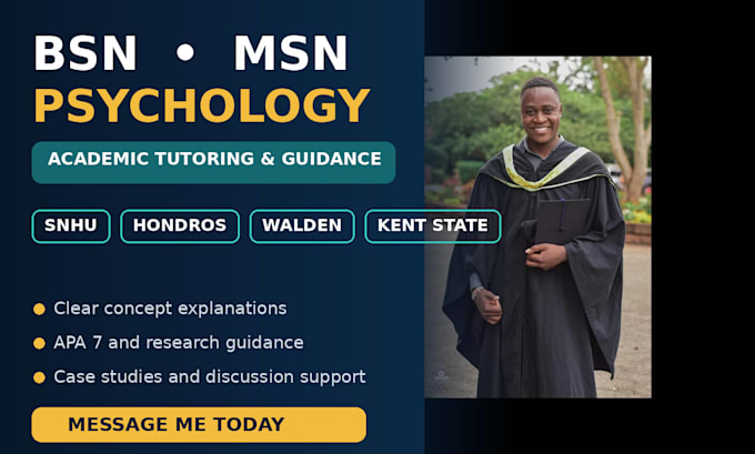 do bsn, msn, psychology, snhu, hondros, walden, kent state