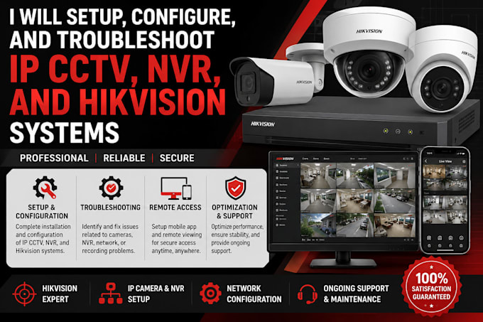 setup and configure hikvision cctv, nvr, and IP cameras