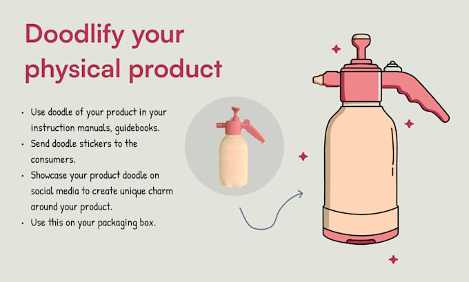 draw your product into doodle art illustration