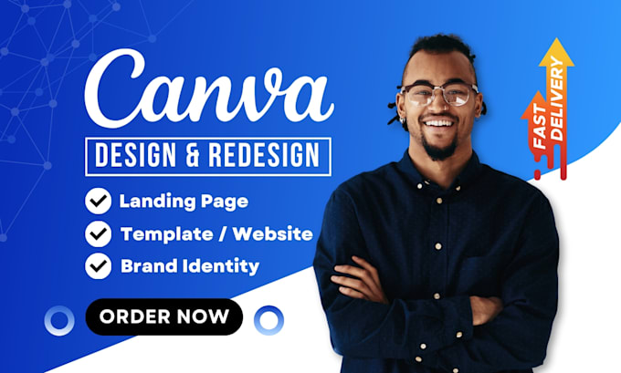 canva pro design canva website design canva landing page design canva template