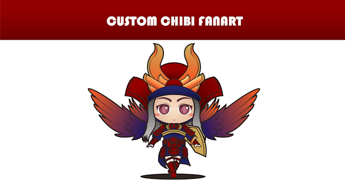 draw custom chibi character illustration for avatar and sticker