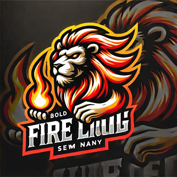 do make bold fire lion mascot logo with 1 day delivery