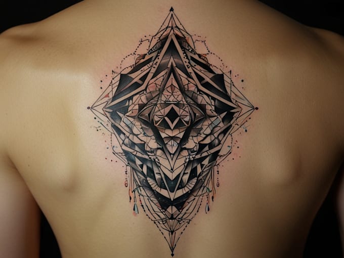 create unique custom geometric tattoo design