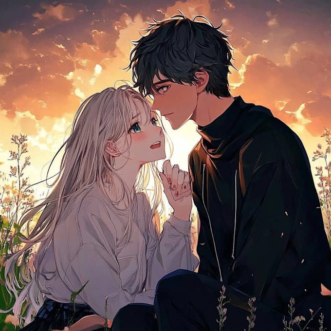 draw anime couple for you