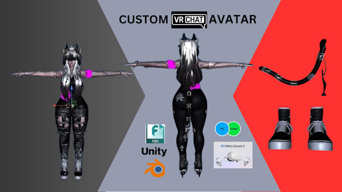 edit, create quality vrchat avatar vrc avatar VR chat  avatar sfw nsfw quest, PC