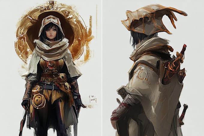 draw a fantasy character ilustration