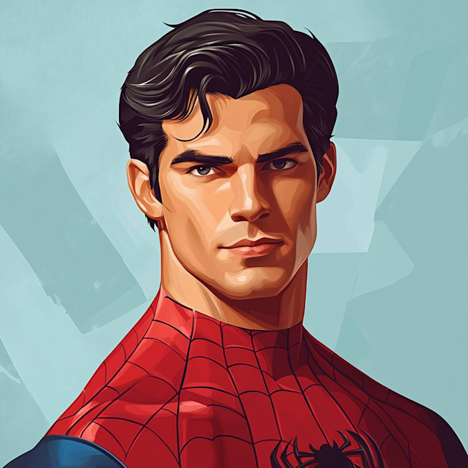 design your realistic superhero cartoonportrait