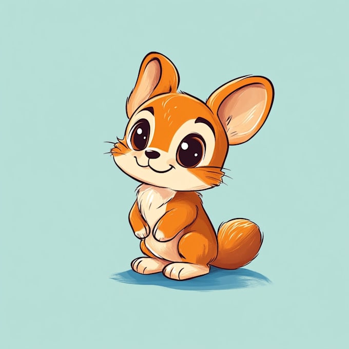 draw cute cartoon animal character