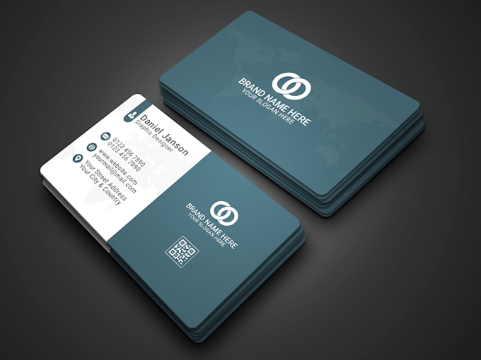 create  business card design, visiting card or post card