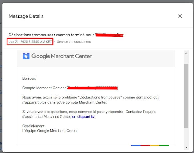 fix google merchant center suspension