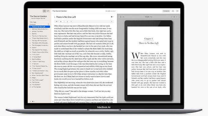 book formatting for KDP