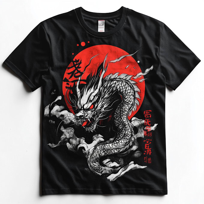 make unique tshirt design dark art japanese illustration