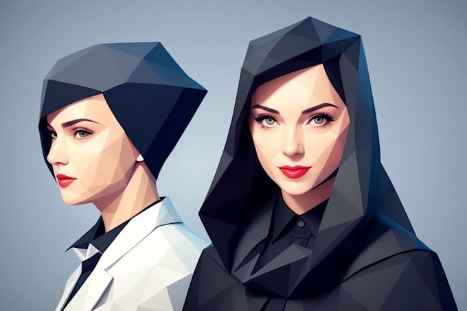 design an awesome low poly vector illustration